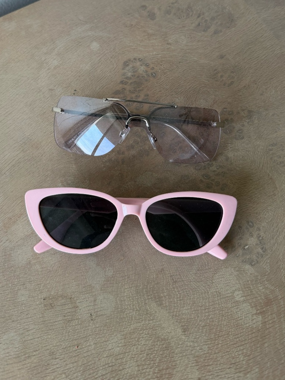 Trendy Sunglasses Bundle – Pink Cat Eye & Tinted Y2K Shades